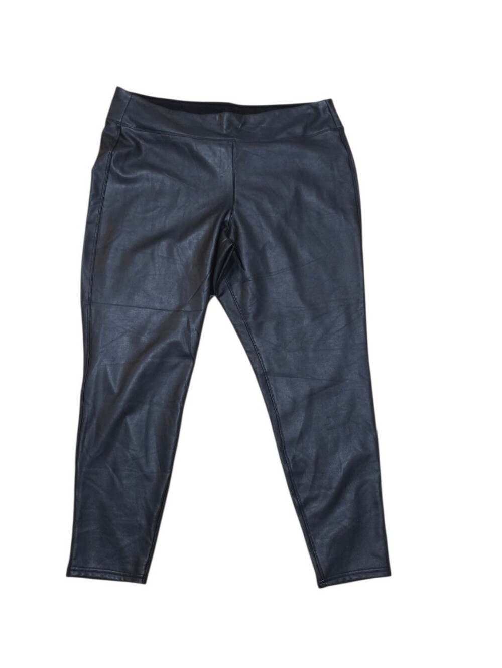 Gap XXL Black Faux Leather Fleece Lined Leggings Pull On Stretch Winter Pants